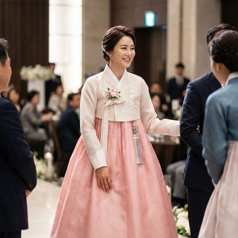 한복대여 은가비한복 화사꽃마님2 결혼식 여자 혼주 하객 가족 - 상품 이미지