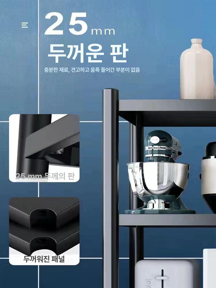 경량랙 무볼트 조립 스탠드 공장용 펜트리 확장형 베란다 1단 50 x 35x80 3단 바퀴 포함 - 상세 이미지 5