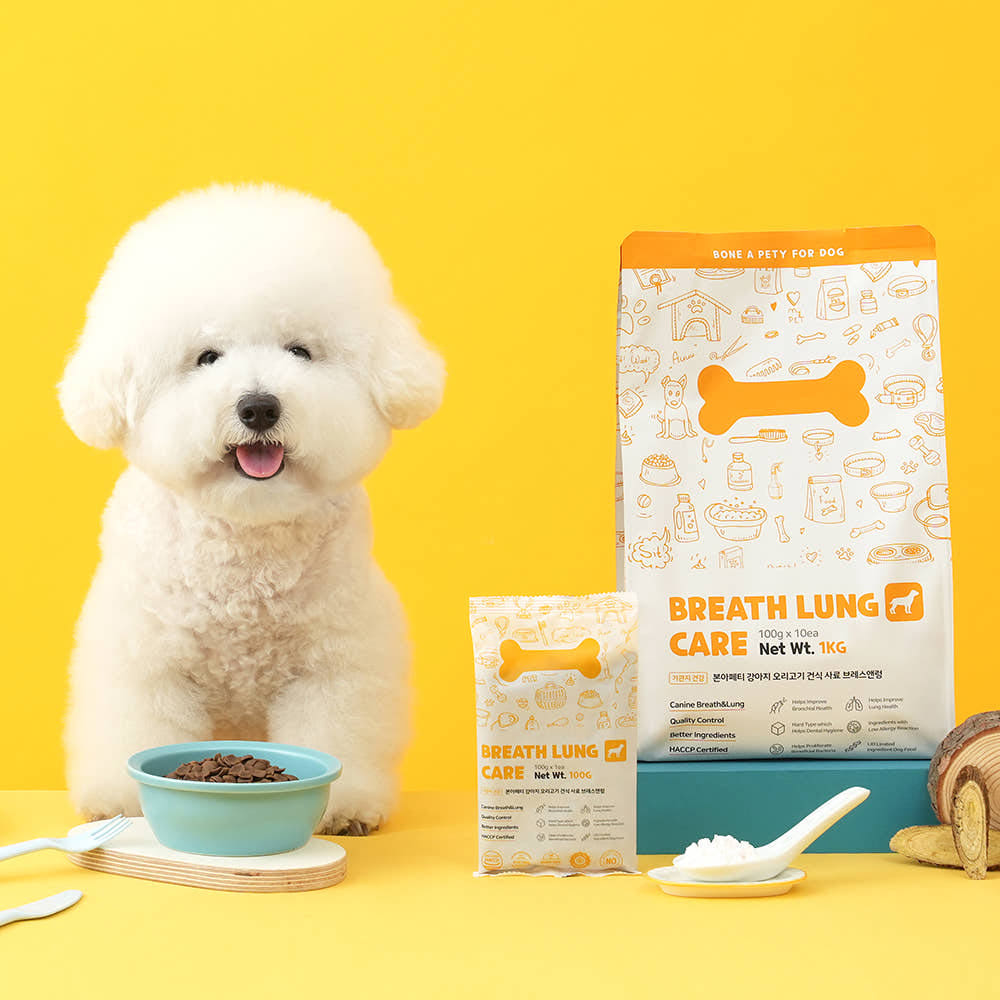 본아페티 강아지 기관지 건식사료 LID 기침 기관지 사료 오리고기, 1kg, 1개
