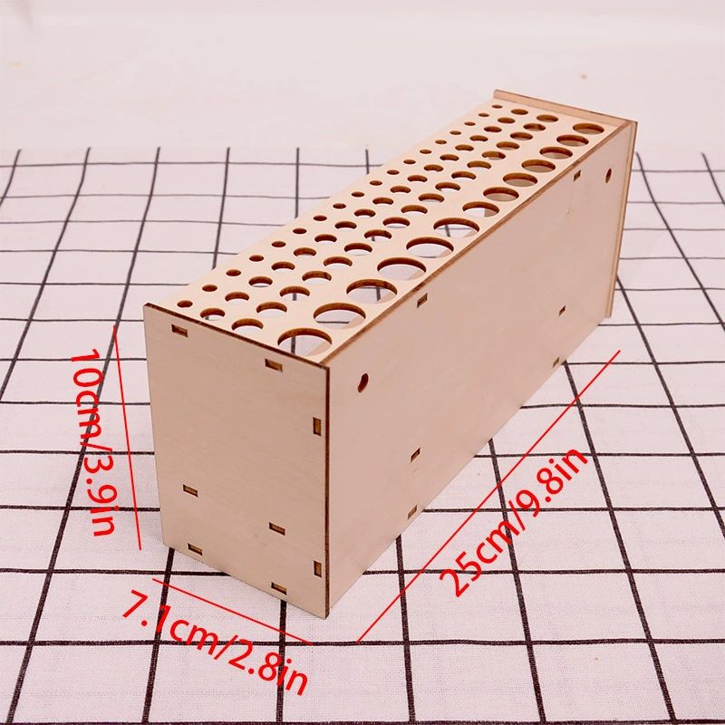 거치대 붓꽂이 문방사우 책상용 펜꽂이 붓 정리대 나무 25 x 10 x 7cm - 상세 이미지 3
