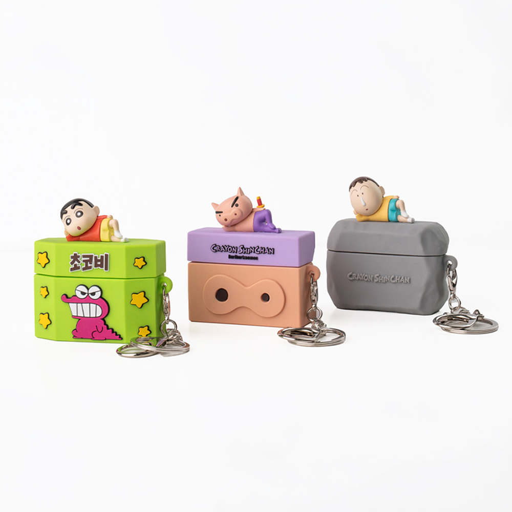 짱구 키링 에어팟 프로 케이스 3세대 공용 심심해 3D 피규어 초코비 이미지 4