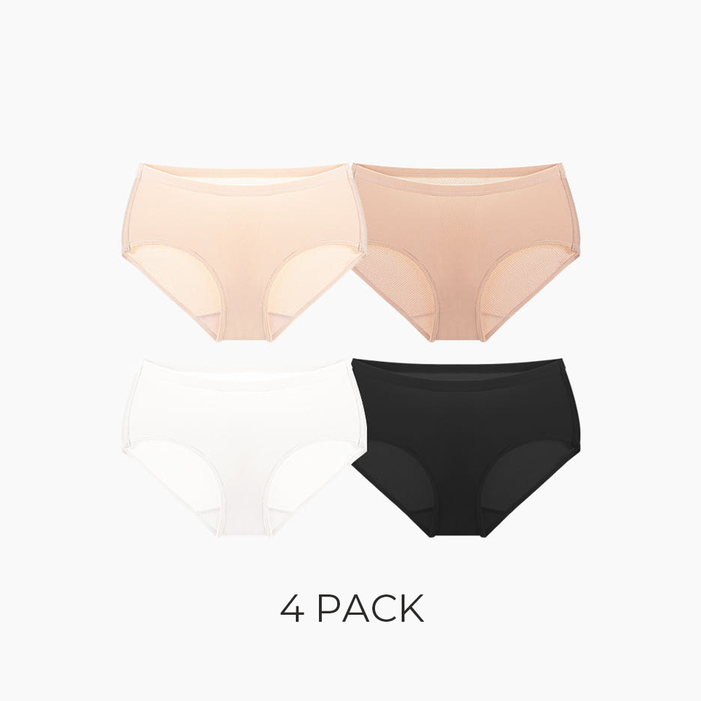 힙핑크 [4PACK] 샌드 에어홀 하이컷 삼각팬티세트 - 상품 이미지