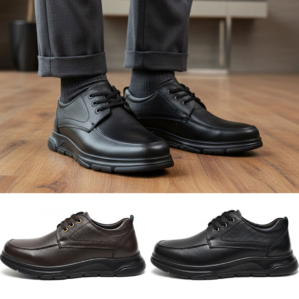 남성 컴포트 소가죽 구두 발편한 중년 정장화 직장인 데일리화 -CT707 - 상품 이미지