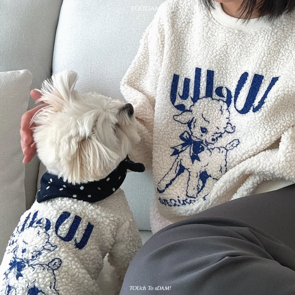 뚜담펫 견주 강아지 커플룩 강아지랑 커플 반려견 후리스 이미지 6