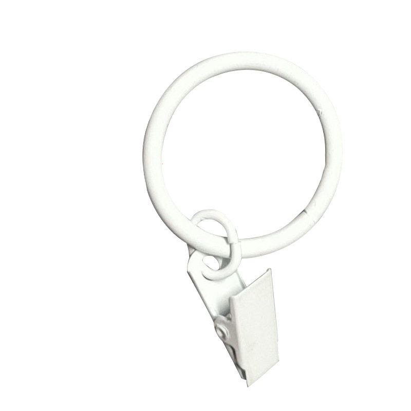 커튼링 35mm 집게 커텐 고리 무타공 핀 봉 브라켓 레일 스틸 3종 컬러