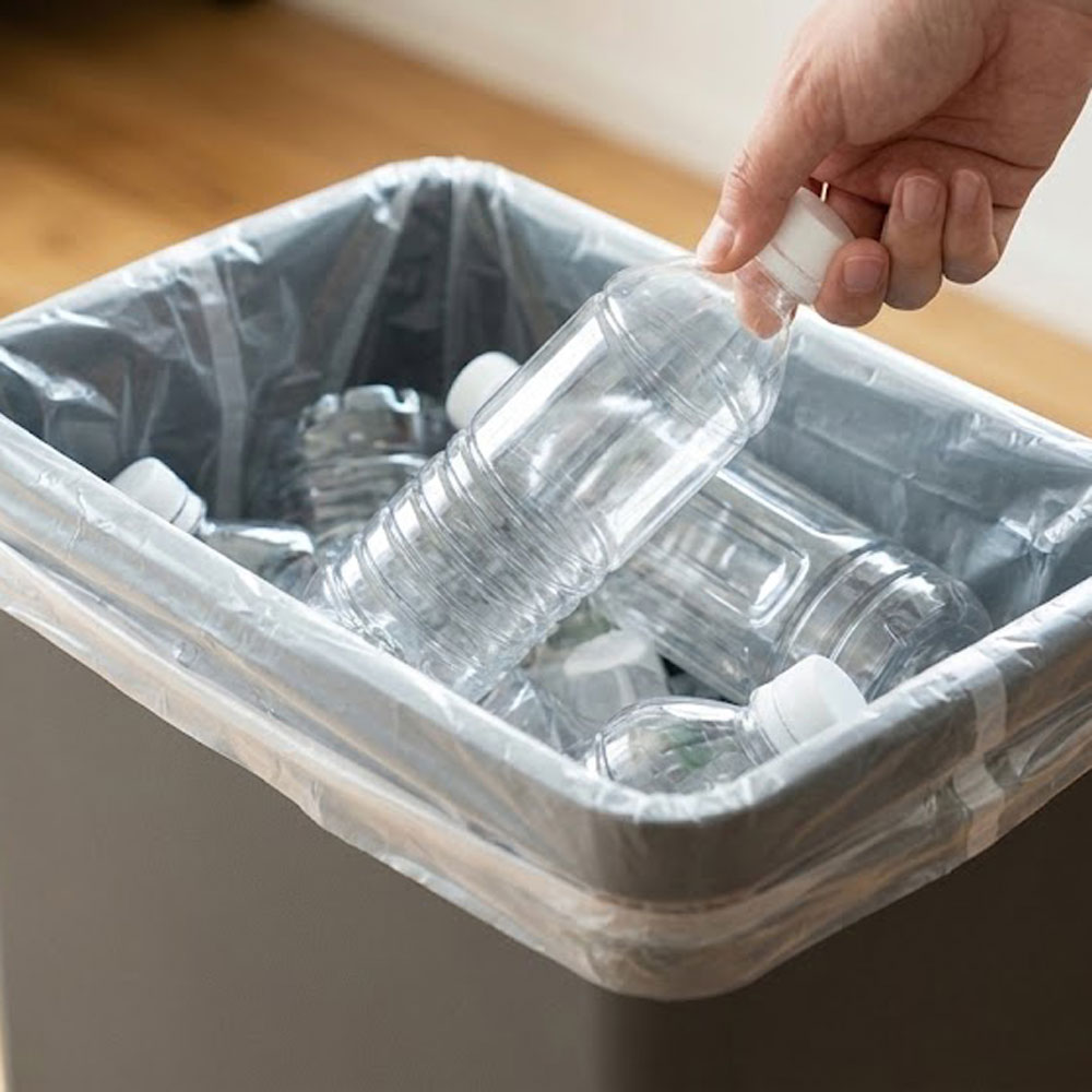 다패킹 재활용 검정비닐봉투 분리수거 휴지통 재활용 평판 속지 40L, 100매, 1개 - 상세 이미지 2