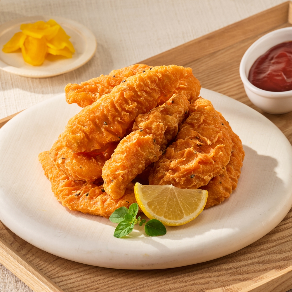 바삭한 우리밀 오곡 치킨텐더 1kg x 10개 업소용 텐더스틱 순살치킨 국내산 닭안심 - 상세 이미지 4