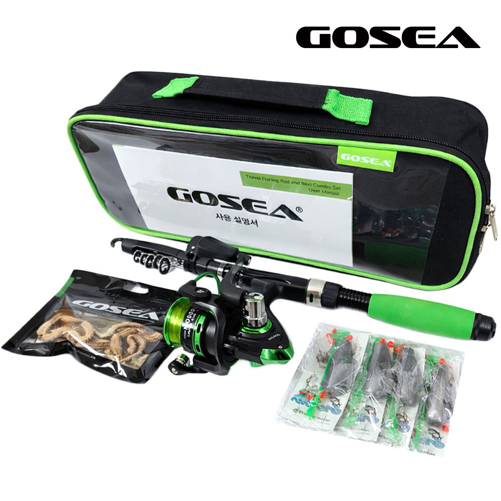 GOSEA 여행용 낚시대 릴 콤보 세트 그린 낚시 체험 입문 선물 GSF-R1G - 상세 이미지 5