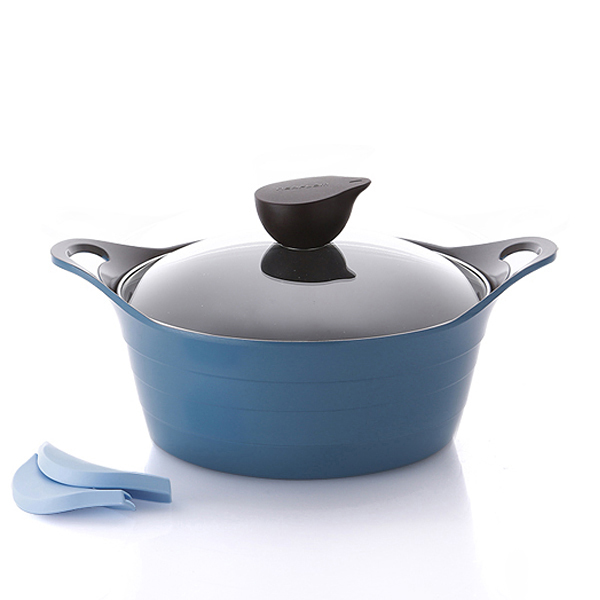 네오플램 IH 인덕션 양수 냄비 20cm, 일라딥블루 - 상품 이미지