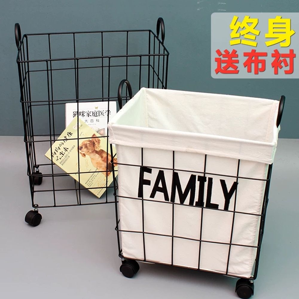 가방 책가방정리함 책 빨래 네트망 바퀴달린 보관함 - 상세 이미지 3