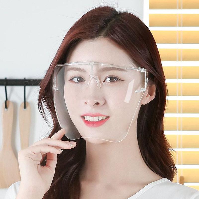 투명 안면보호 안경 페이스쉴드 방역 작업용 스포츠 자외선차단 김서림방지 2개입 - 상품 이미지