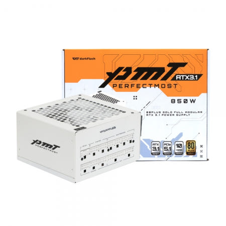 DARKFLASH 퍼펙트모스트 850W 80PLUS골드 풀모듈러 ATX3.1 화이트