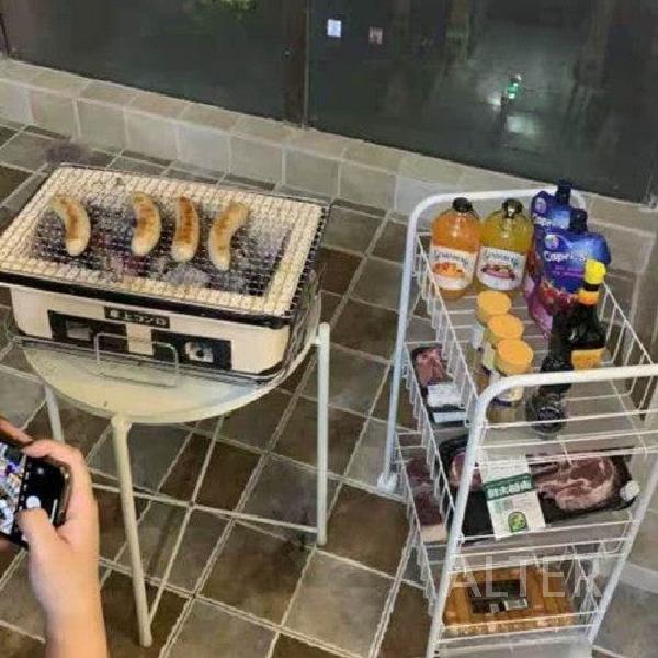 1인화로 불판 일본화로 그릴 매칭 진흙 돌판 바베큐 숯불 베이스+스퀘어 탄두르+보조그릴(5인) - 상세 이미지 3
