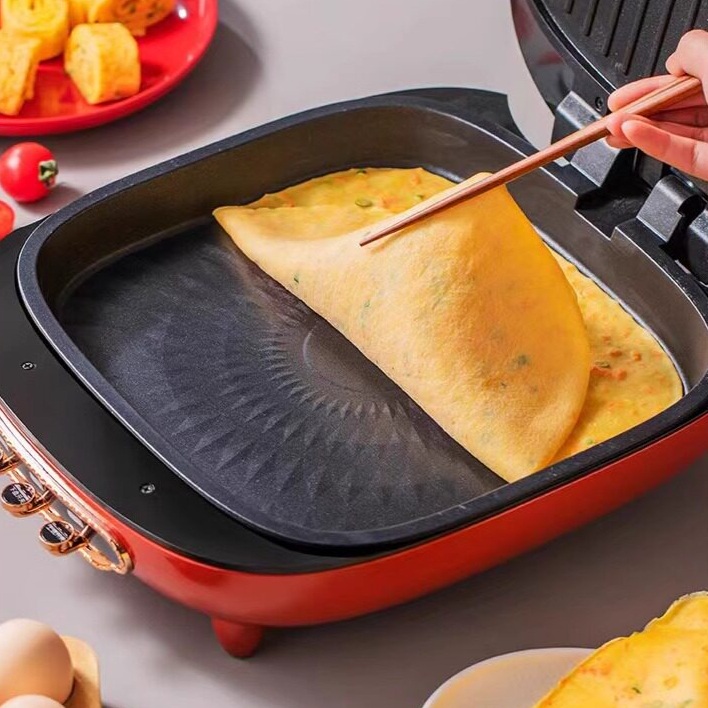 양면팬 생선 구이 통구이 삼겹살 스테이크 볶음 찜 프리미엄 다이얼 온도조절 전기그릴 - 상세 이미지 2
