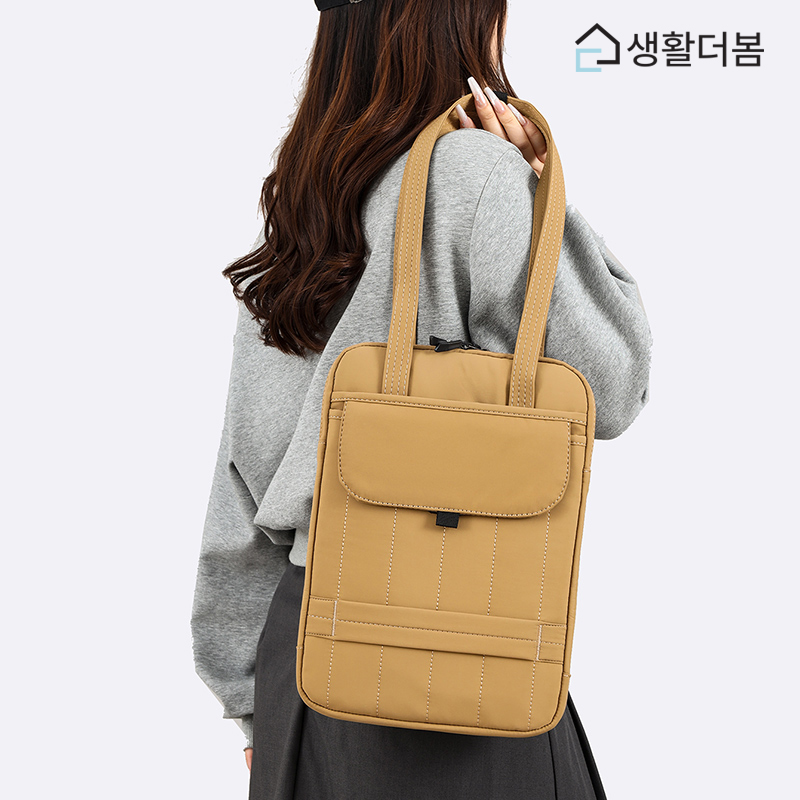 생활더봄 슬림 세로형 노트북가방 토트 숄더 투웨이 태블릿수납 파우치 4컬러 - 상품 이미지