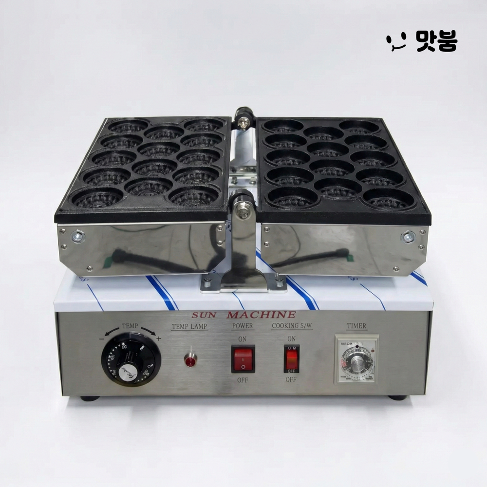 태양산업 국화빵기계 14구 풀빵 전기식 국내제조 조리기 / WFR-385S - 상품 이미지