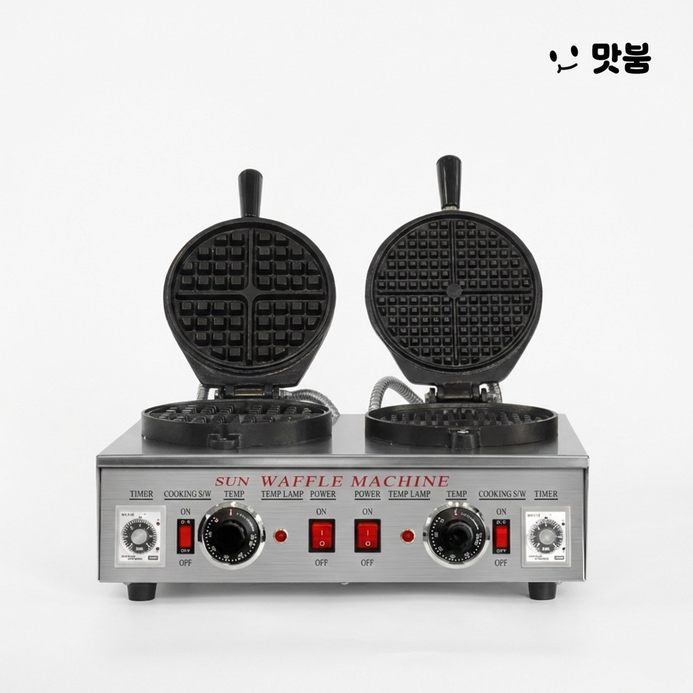 태양산업 일반원형+타원벨와플기계 전기식 국내제조 조리기 / WMC-450T - 상품 이미지