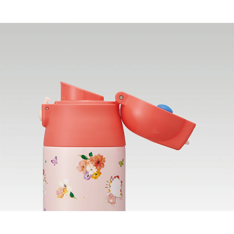 스케이터 헬로키티 캐릭터 비비드 수채화 플라워 원푸쉬 스테인리스 보틀 360ml SDPC4 - 주방·식기 - 하카타몰