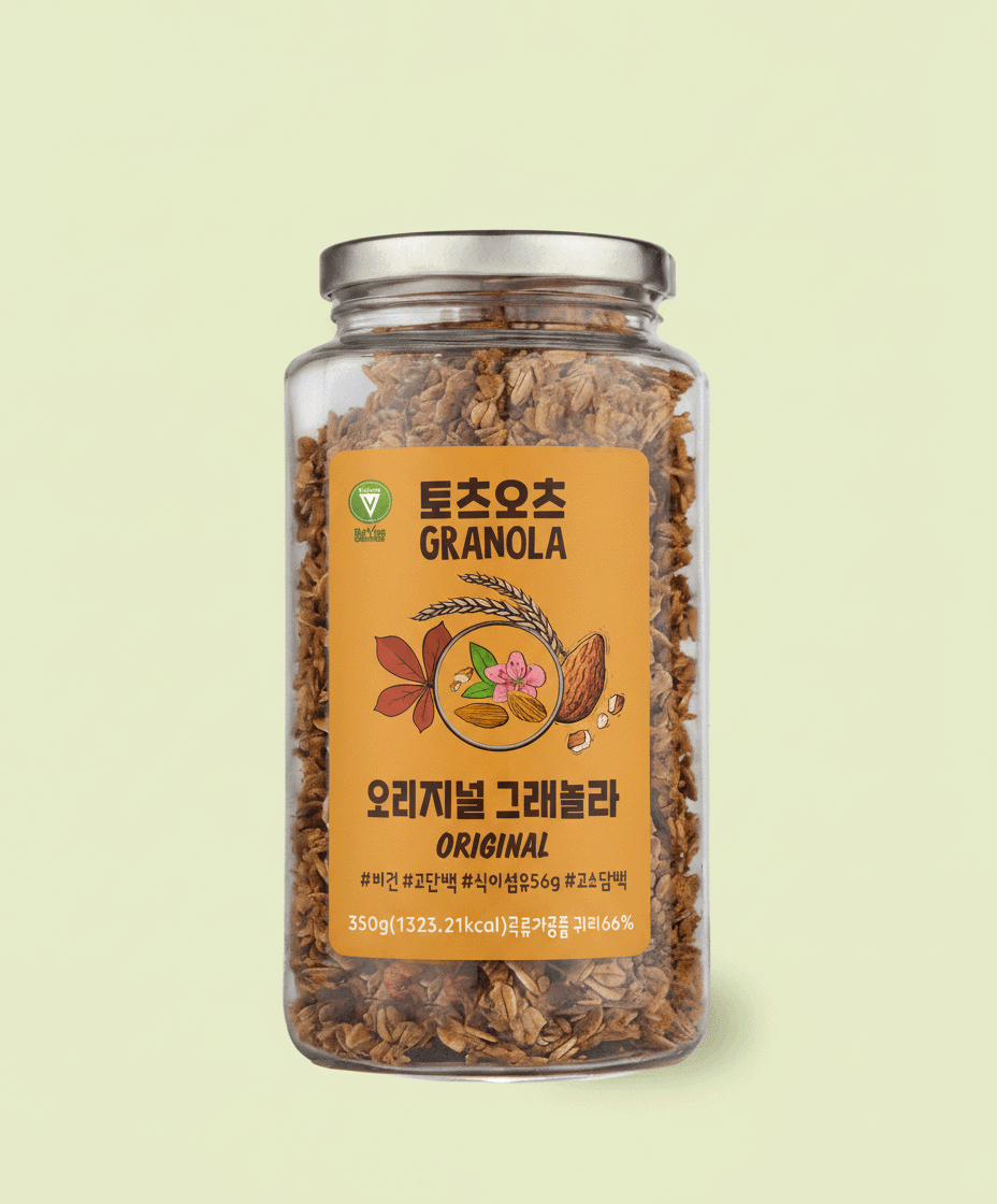 토츠오츠 병 오리지널 그래놀라 오트밀 통곡물 시리얼, 350g, 1개 - 상품 이미지