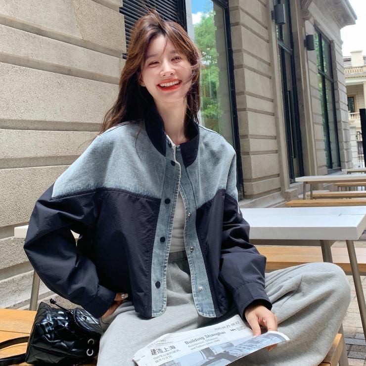 여성 데님 자켓 청자켓 재킷 여자 루즈핏 가을 단일상품-(옵션이미지참조) XS - 상세 이미지 5