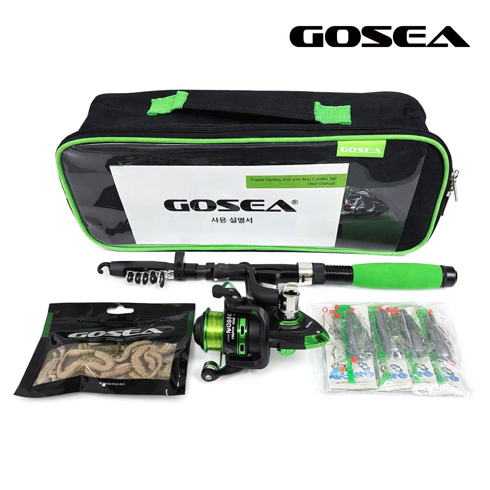GOSEA 여행용 낚시대 릴 콤보 세트 그린 낚시 체험 입문 선물 GSF-R1G - 상세 이미지 2