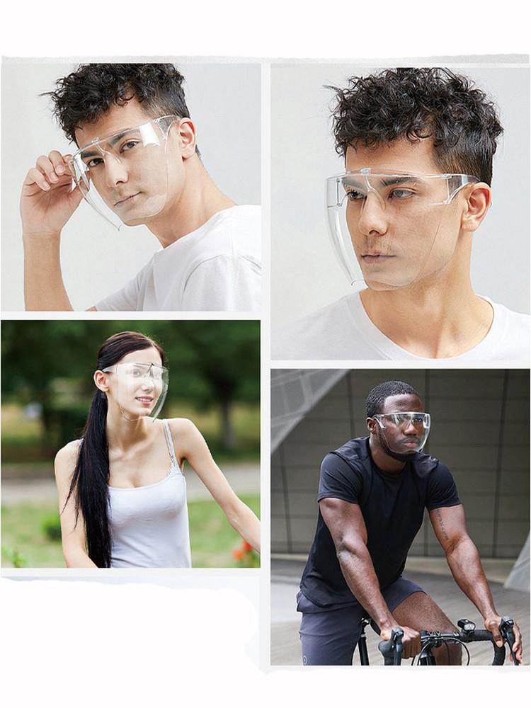 투명 안면보호 안경 페이스쉴드 방역 작업용 스포츠 자외선차단 김서림방지 2개입 이미지 6