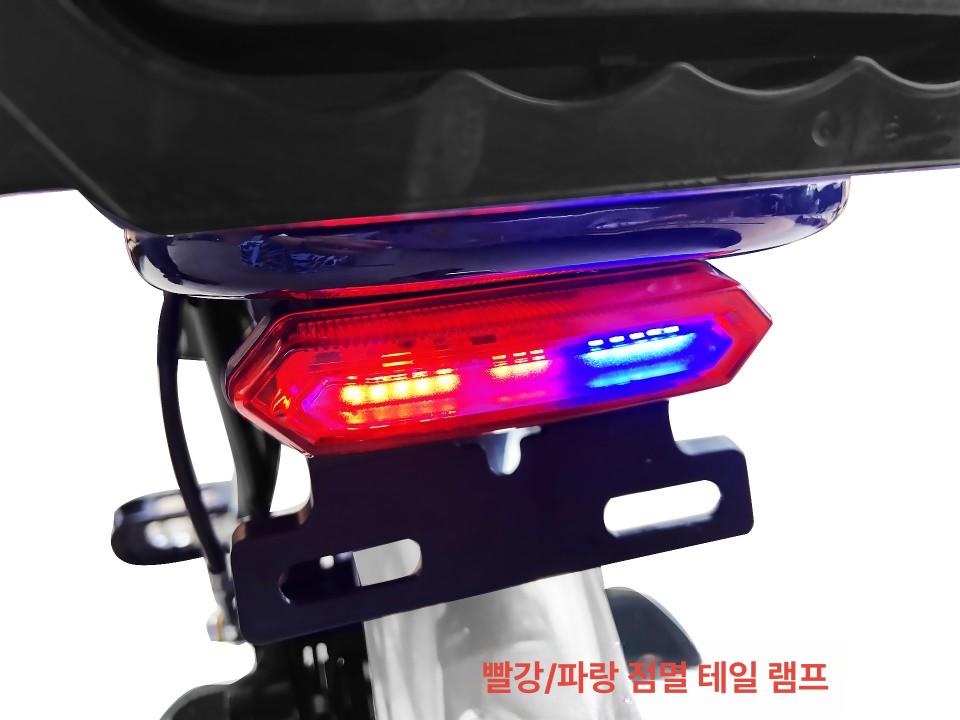 전기자전거 라이트 충전식 후방 스쿠터 호환 방향지시등 브레이크홀 60 - 4심선 레드 블루 점멸 A - 상세 이미지 3
