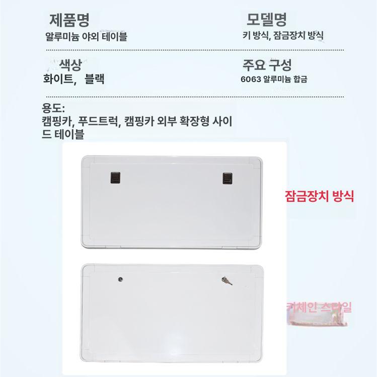 캠핑카 카라반 서비스도어 도어락 화이트 잠금장치 도어 센서등 창문 외부도어 부품 수납 문 - 상세 이미지 5