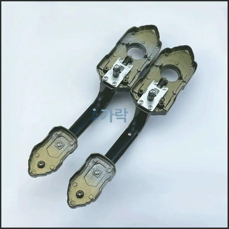 현관문 손잡이 레버형 버튼형 목문용 화장실 문고리 방문 내외부 손잡이 세트 코어키스플래시없음 35-50mm 키 포함 - 상세 이미지 4