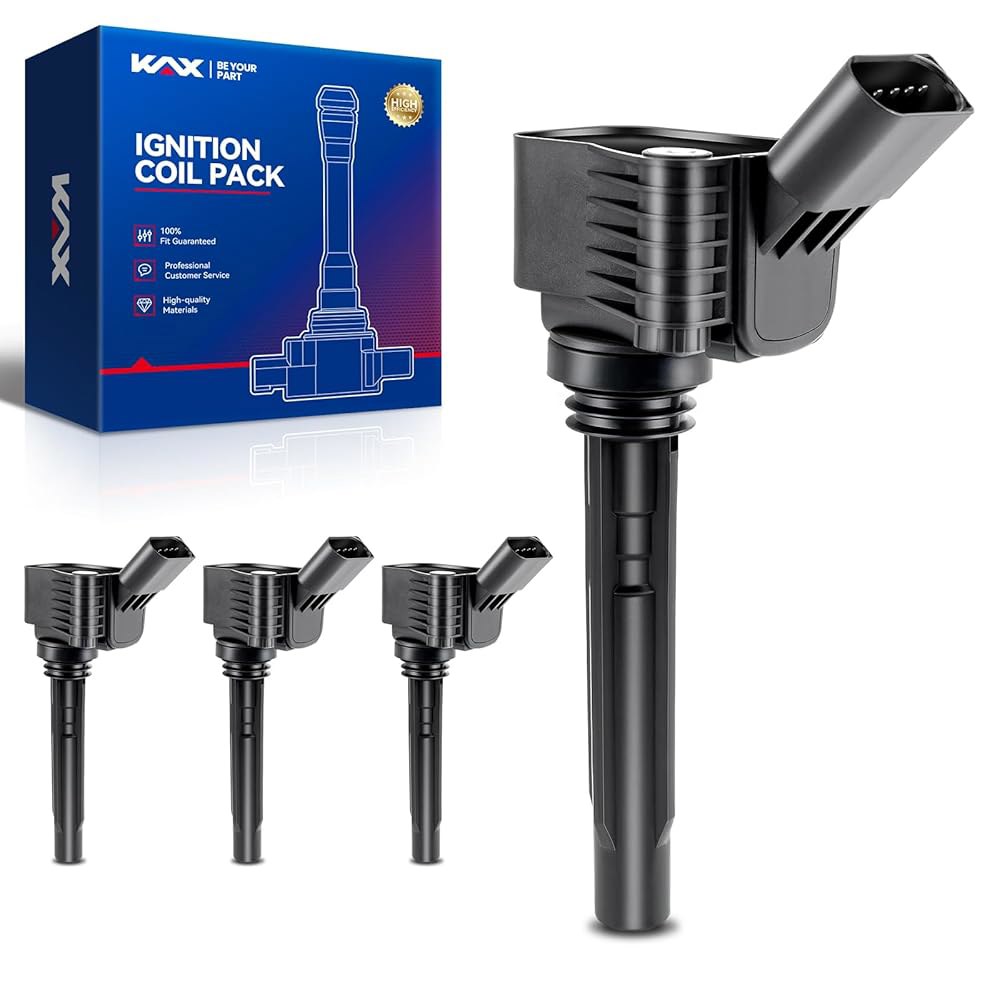 Kax UF716 4 Pack Ignition Coil Fit Passat,Tiguan,Q5,Jetta,GTI,A3,Beetle,Golf,A4,A5,A6,A3 Quattro,SQ5 - 상품 이미지