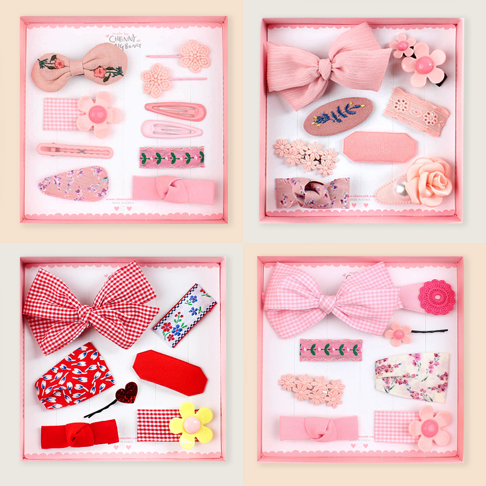 아기 유아 여아 헤어핀세트 선물세트 고퀄리티 기프트박스 제품 이미지