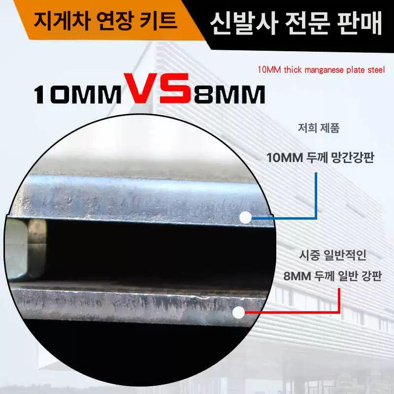 지게발 부품 덧발 코끼리발 교체용 파렛트 보호 보조발 4면 8mm 4 6t 160 70 1.8m - 상세 이미지 3