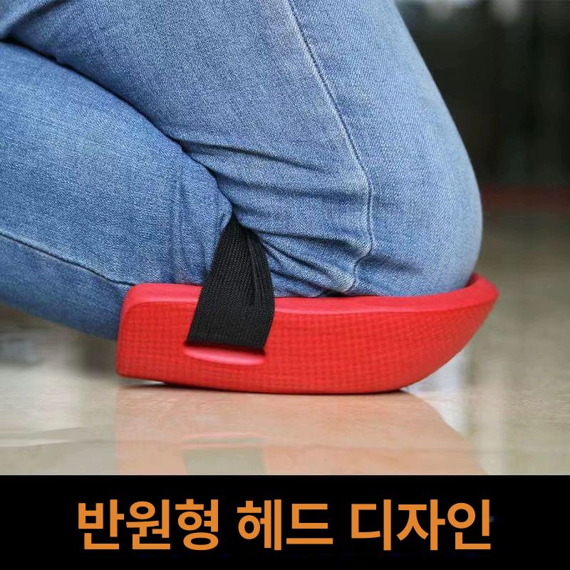 무릎 보호대 작업용 타일 청소 현장 남성용 무릎패드 쿠션 무릎 보호대 블랙 1쌍 - 상세 이미지 4