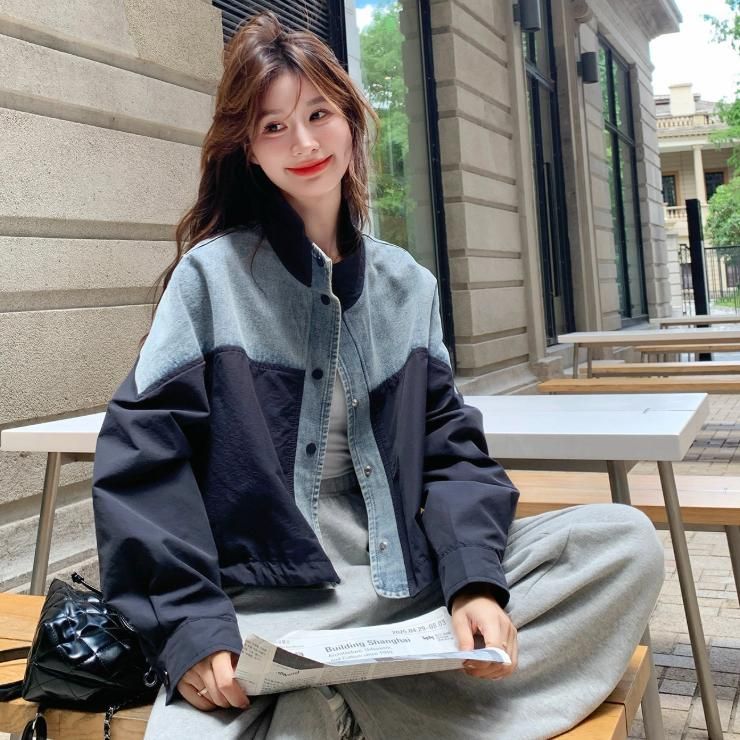 여성 데님 자켓 청자켓 재킷 여자 루즈핏 가을 단일상품-(옵션이미지참조) XS - 상세 이미지 4