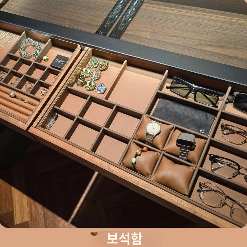 액세서리 보관함 서랍 파티션 간편벨벳 수납 정리 칸막이 맞춤 - 상세 이미지 5