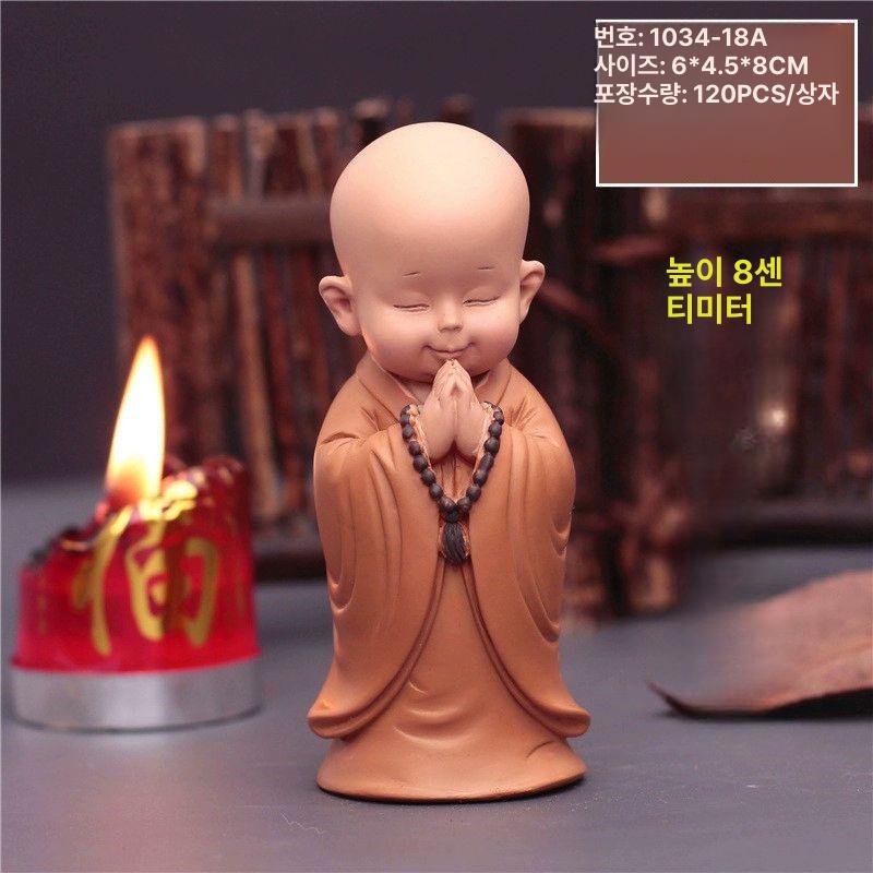 동자승 피규어 집들이 선물 차량용 인형 미니어처 개업 1. 희소인생 a형 높이7cm - 상세 이미지 5
