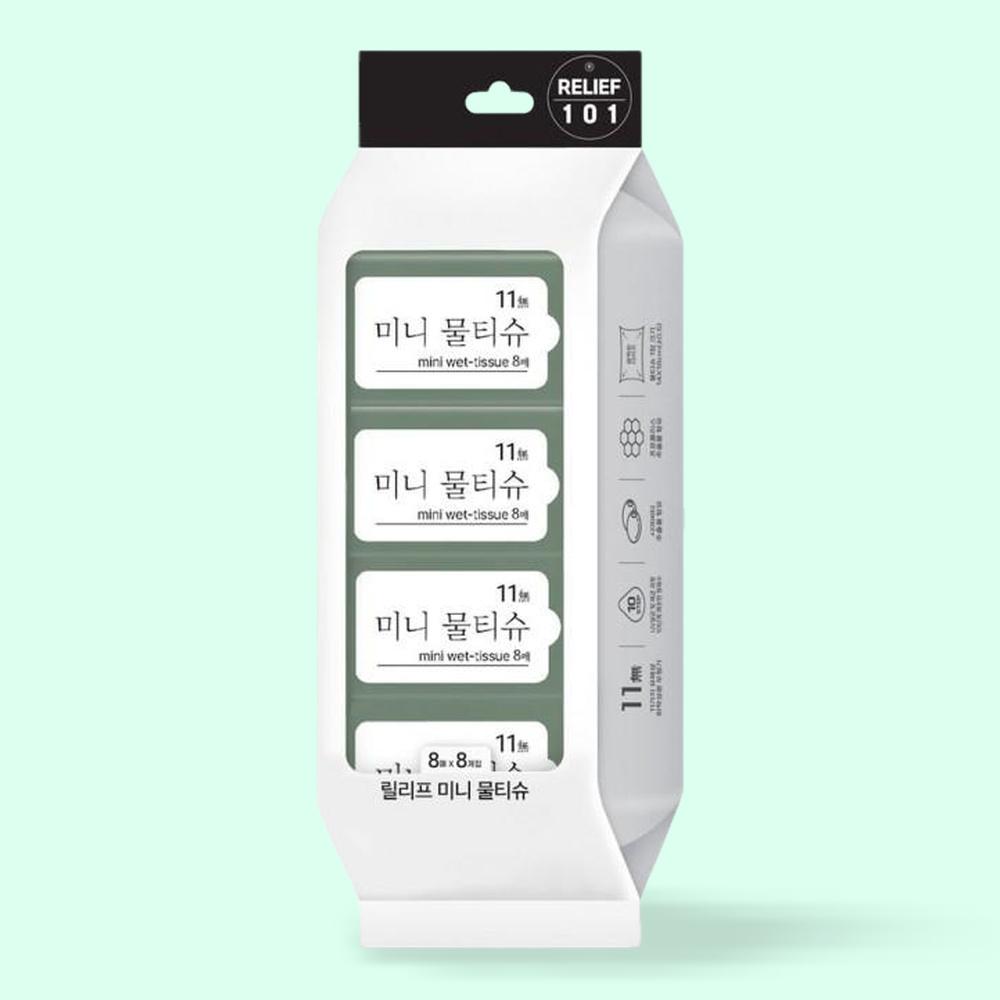 도모아 릴리프 휴대용 미니 물티슈 8매 8입