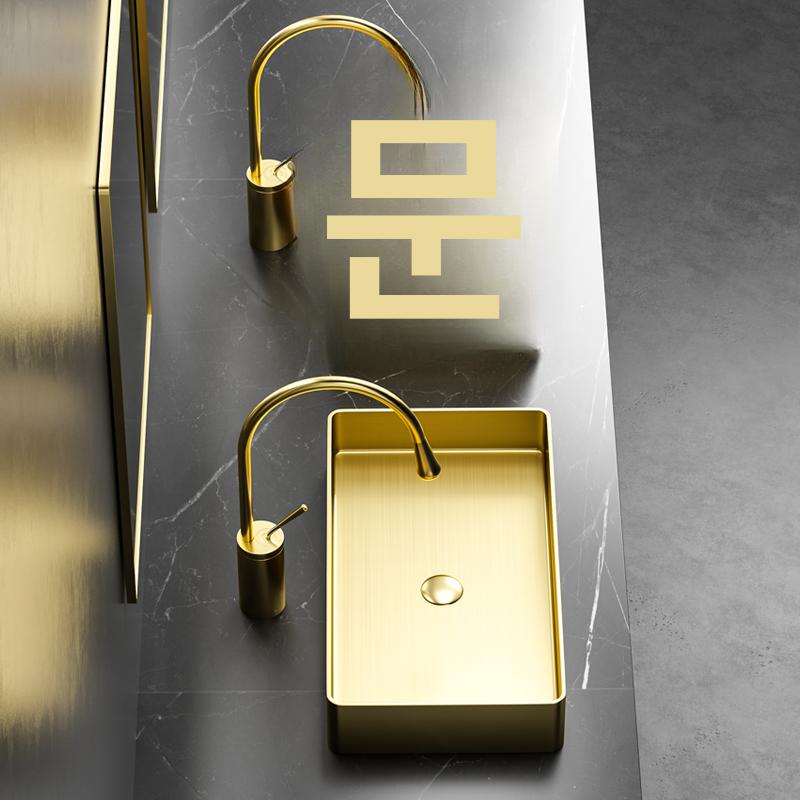 카운터 도자기 세면기 탑카운터 벽걸이겸용 세라믹 탑볼 8294-i로즈골드 - 상세 이미지 4