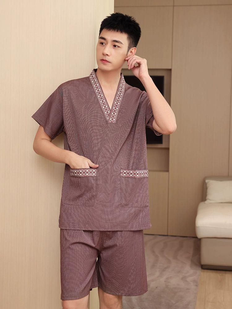 찜질복 5XL 6XL 커플 숯가마 9XL 황토 목욕탕 다크블루 xl - 상세 이미지 5