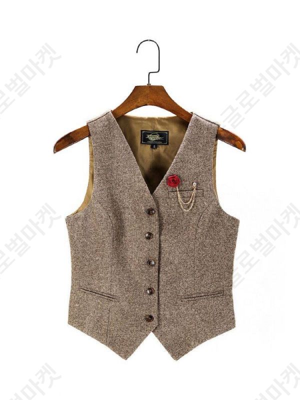 여성 승마복 빅사이즈 조끼 세트 긴팔 재킷 조끼 영국식 - 상세 이미지 5