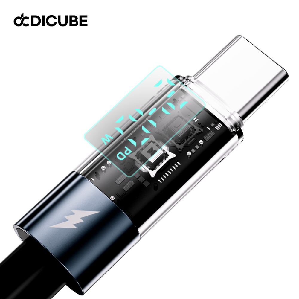디큐브 240W PD3.1 C to C 초고속 충전 케이블 아이폰 갤럭시 노트북 호환 마그네틱 LED 4in1 - 상세 이미지 2