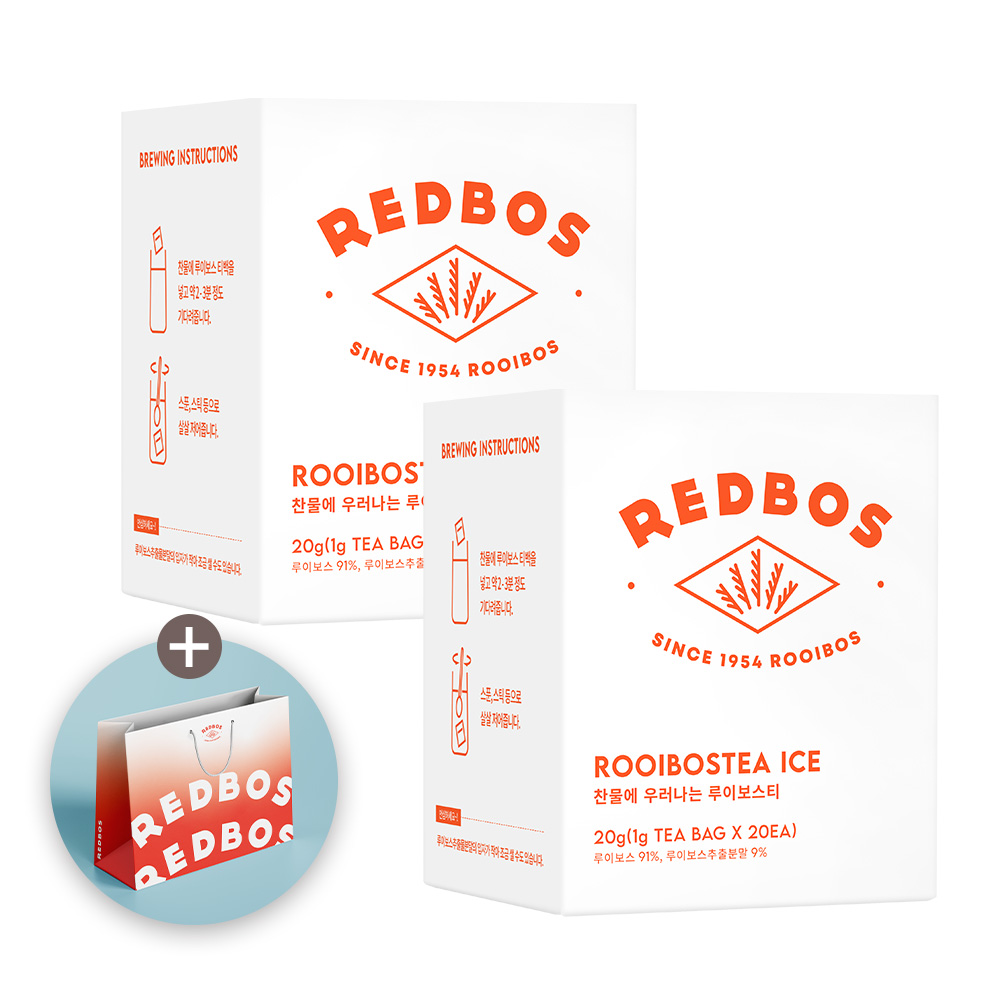 1+1 레드보스 루이보스 티 (쇼핑백 포함) 카페인 없는 임산부 차 선물 상세 이미지 4