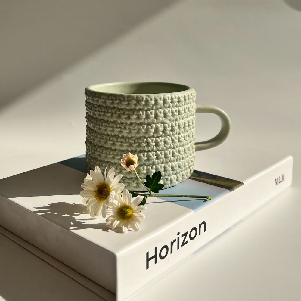 [고유포터리] knit mug 02 (14 color) 이보현 작가 니트머그 니트패턴 핸드메이드 도자기 - 상세 이미지 4