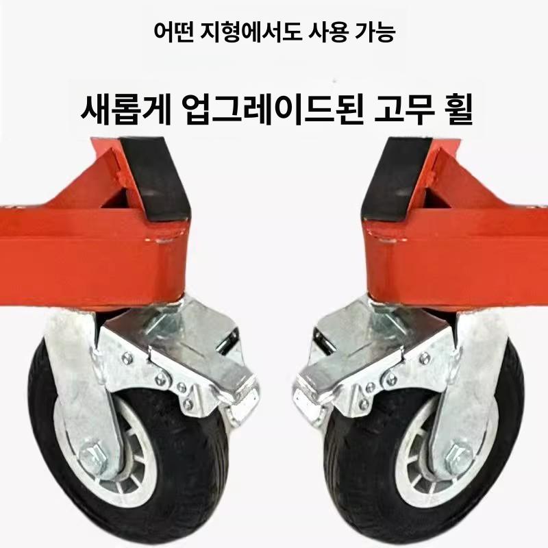 운반용 대차 합판 운반대차 중장비 농업용 석재 구루마 신형 6인치 바퀴 4개브레이크 - 상세 이미지 3
