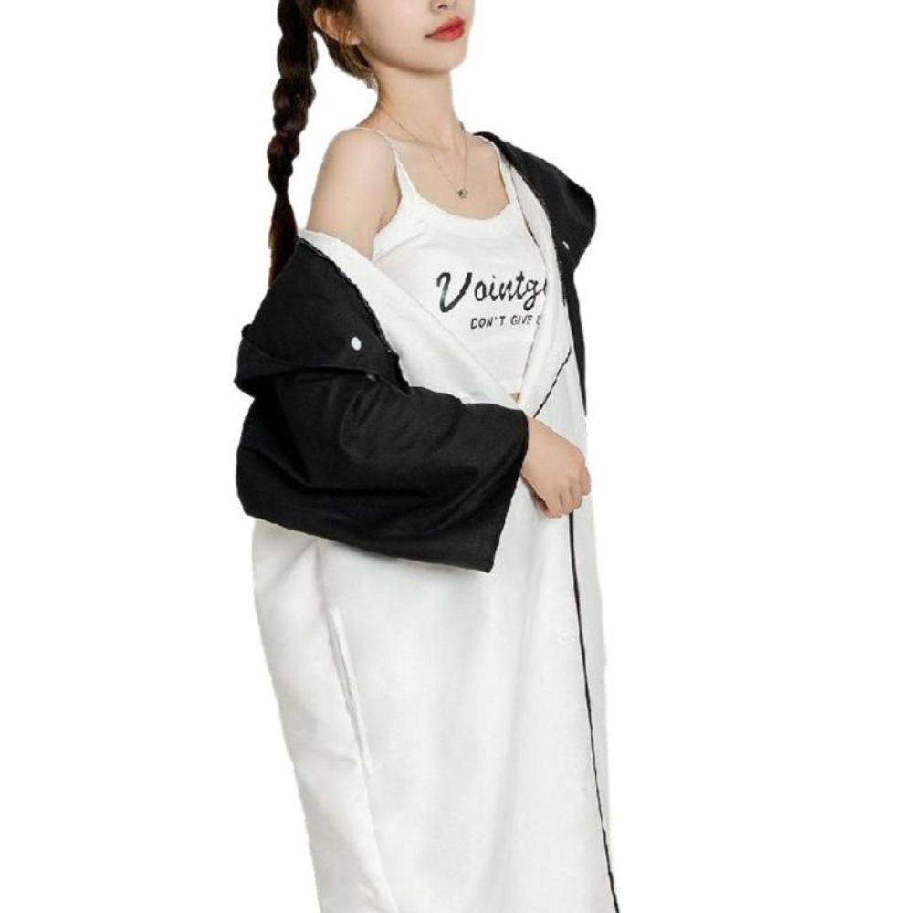 여성 수영가운 후드 다이빙 타월 웨어러블 스노쿨링 가운 스쿠버 판다 케이프-사선 포켓 남녀공용 (150-190cm) - 상세 이미지 2