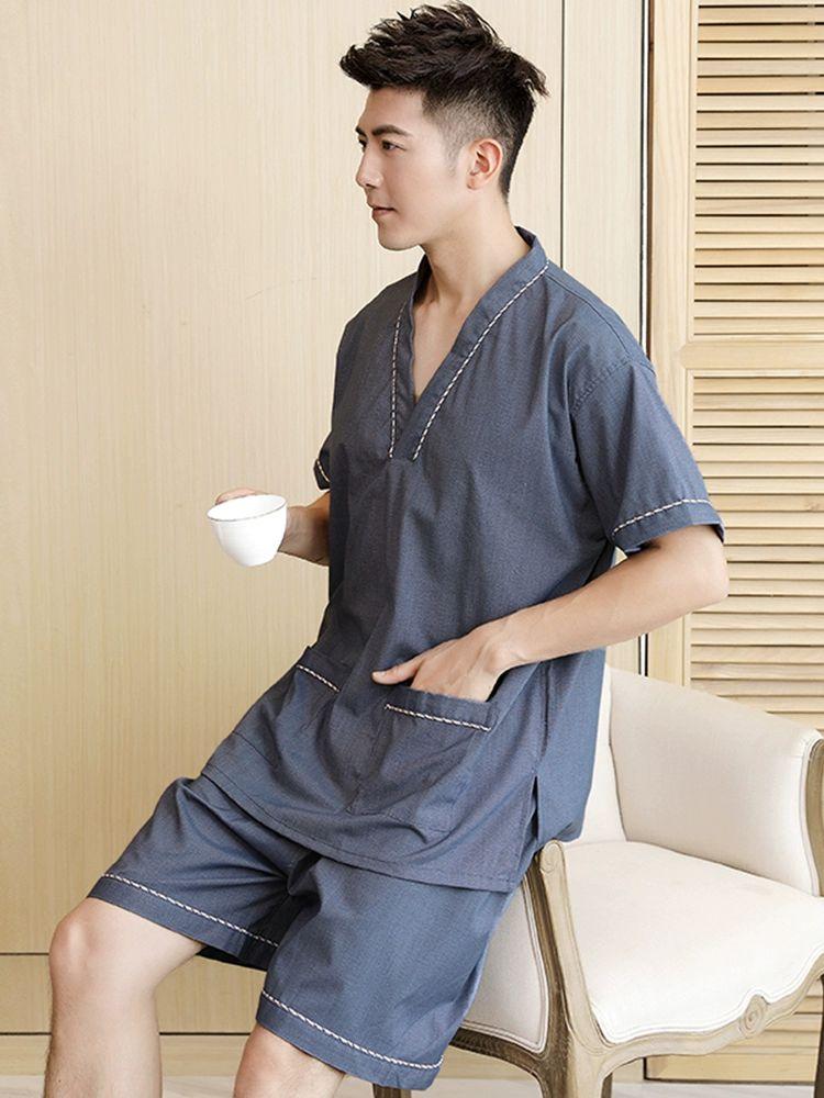 찜질복 5XL 6XL 커플 숯가마 9XL 황토 목욕탕 다크블루 xl - 상세 이미지 3