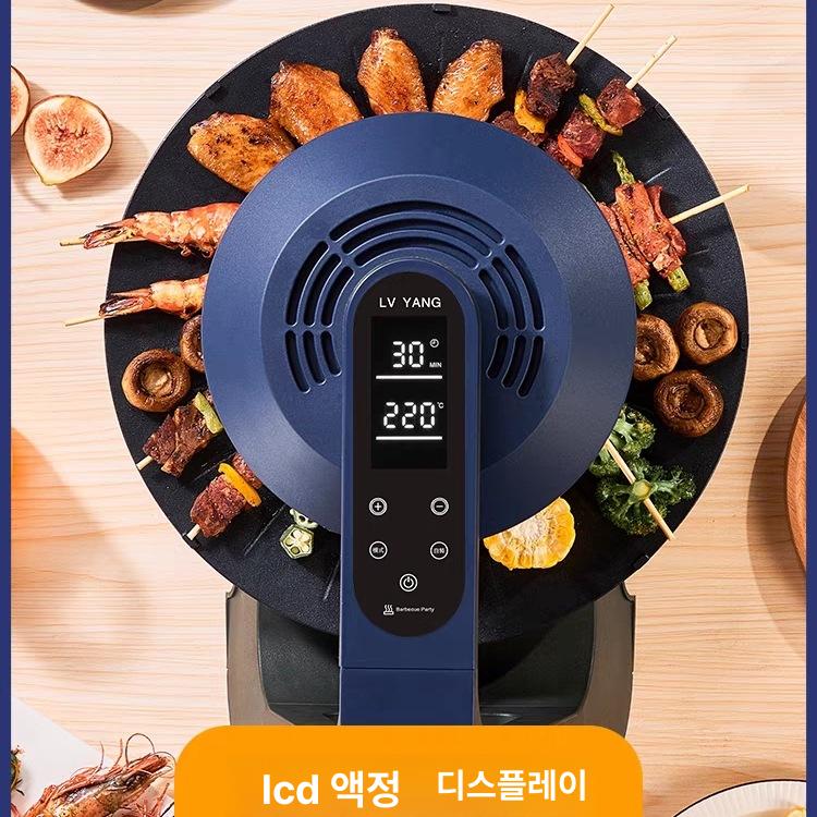 전기 그릴 오븐형 고기불판 전기불판 연기 없는 고기 기계식 220V - 상세 이미지 3