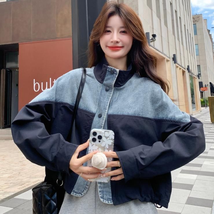 여성 데님 자켓 청자켓 재킷 여자 루즈핏 가을 단일상품-(옵션이미지참조) XS - 상세 이미지 2