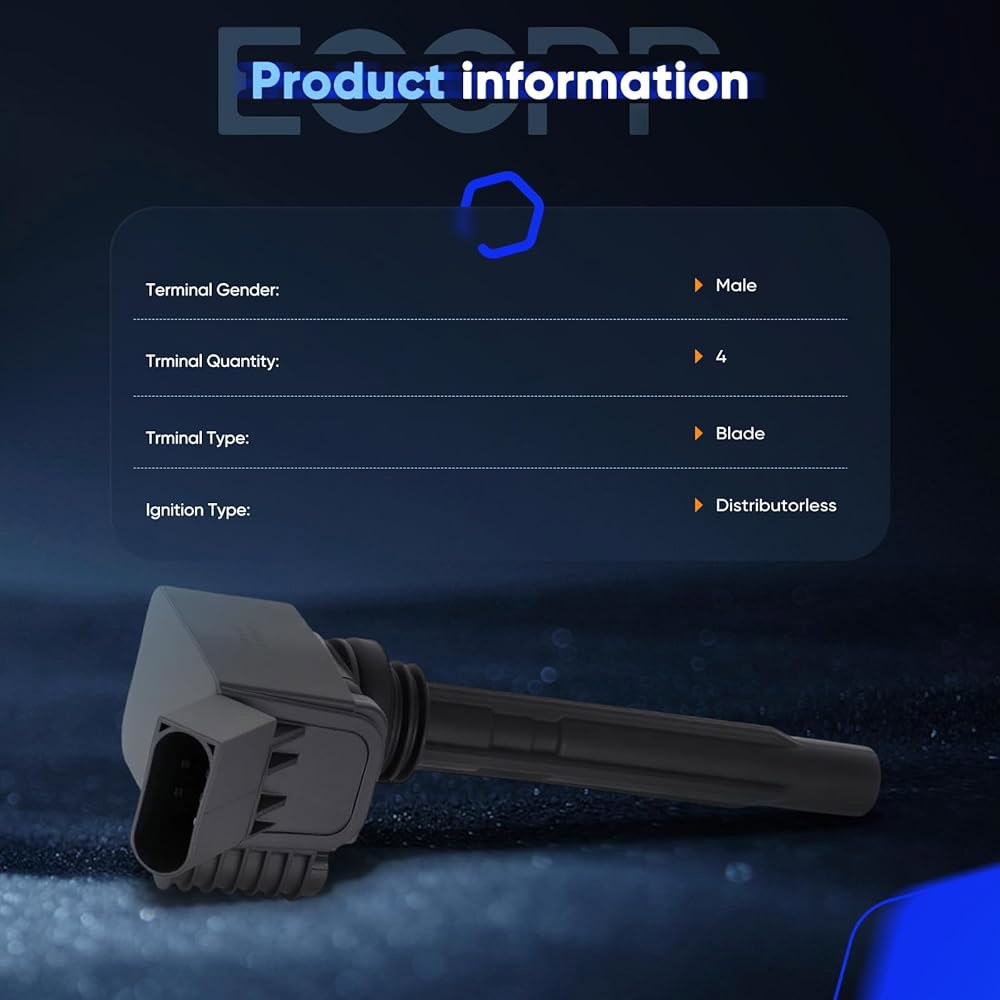 이리듐 스파크 플러그 A4 Q5 2014-2020 l4 2.0L 1.8L UF765 4개의 점화 코일 ECCPP 1 UF621 4 ignition coils - 상세 이미지 3