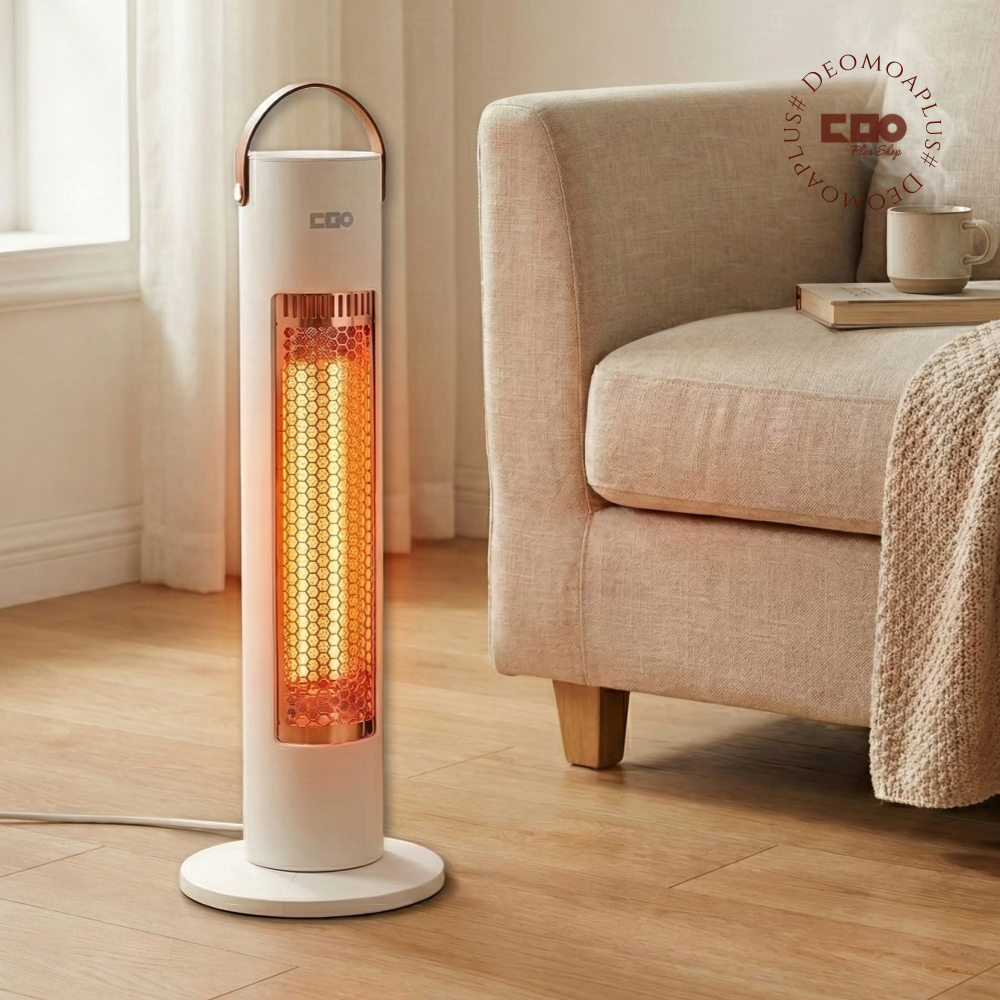 더모아플러스샵 카본히터 타워형 전기난로 발난로 600W - 상품 이미지